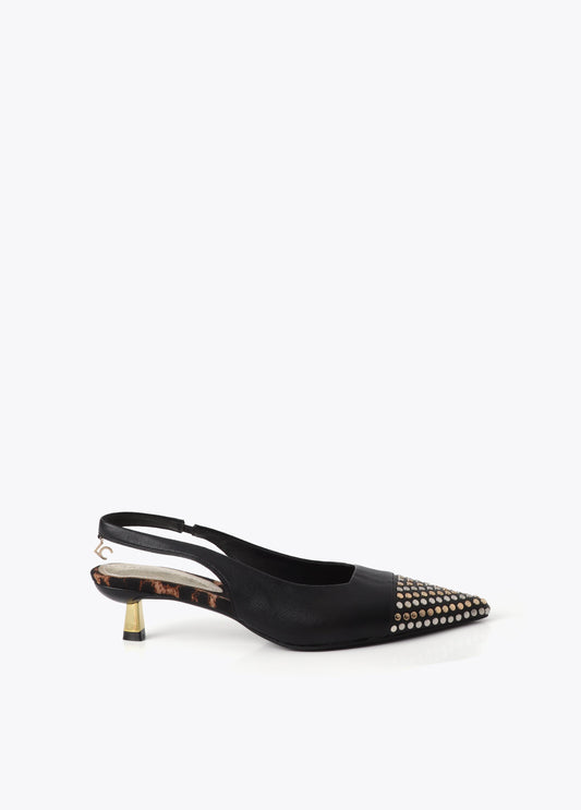 Studded Slingback Heels