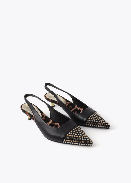 Studded Slingback Heels