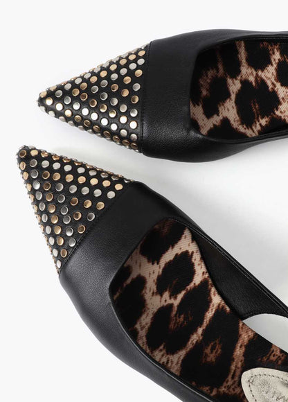 Studded Slingback Heels
