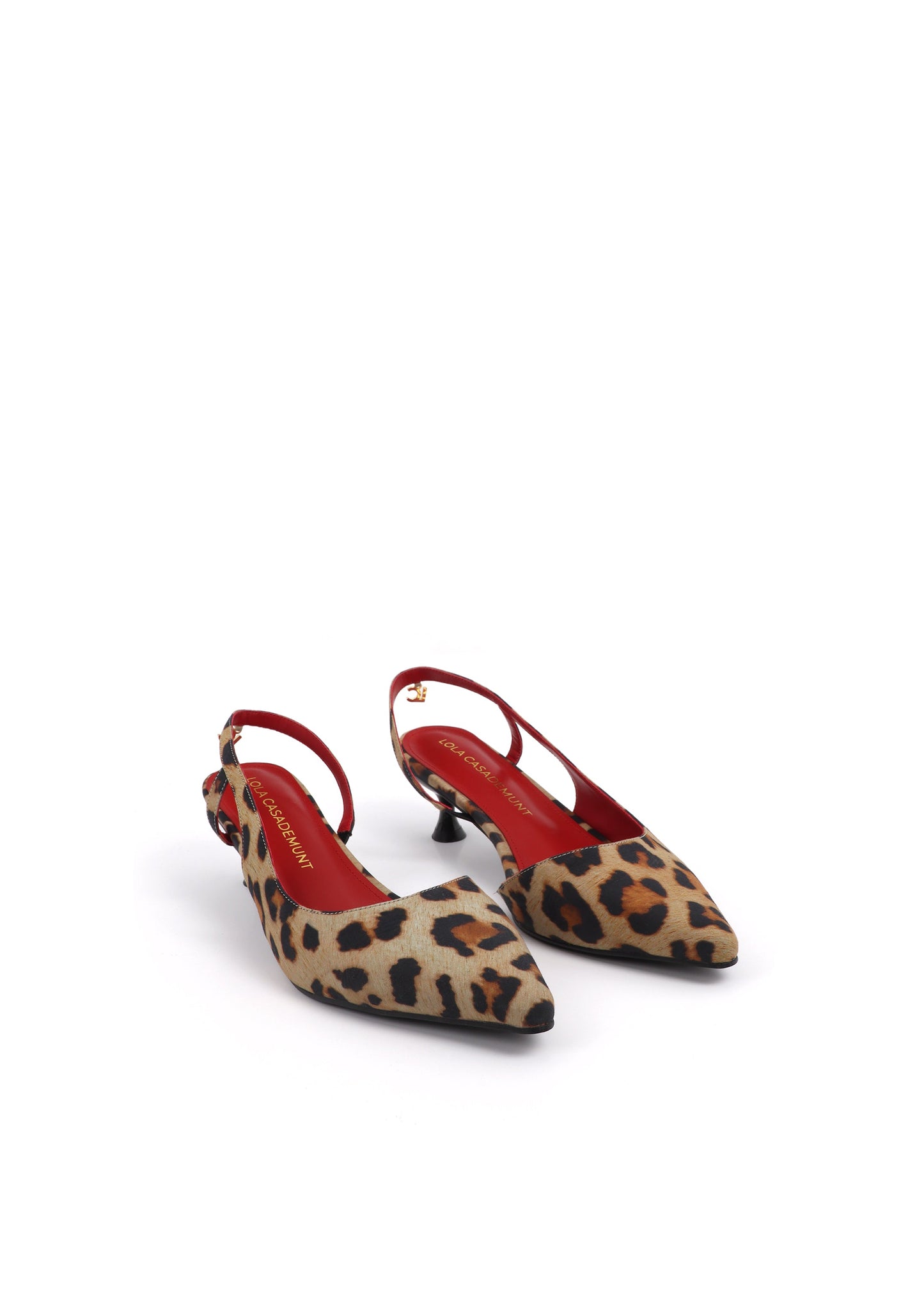 Leopard Print Heeled Shoe with Cutout