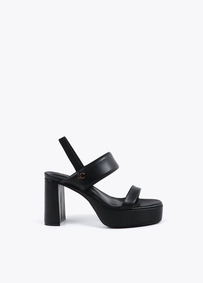 Tricolor Strap Heel Sandal