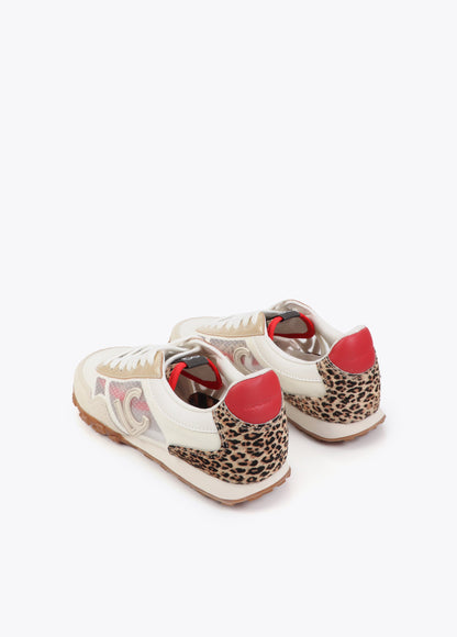 Mesh and Fabric Sneakers