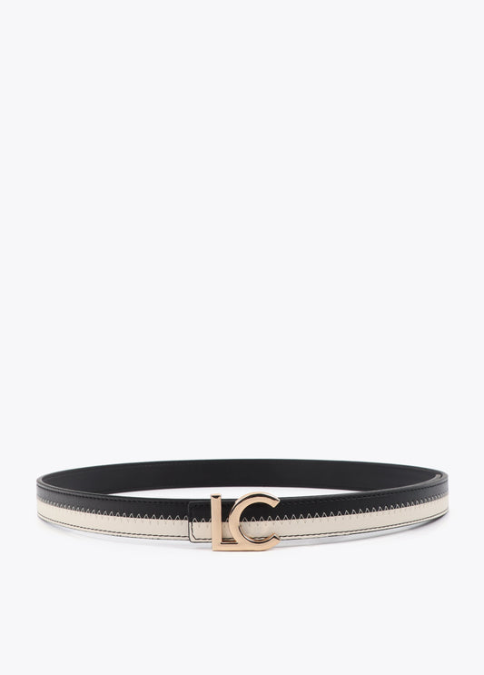 Pink and Fuchsia Bicolor Belt with LC Logo Buckle