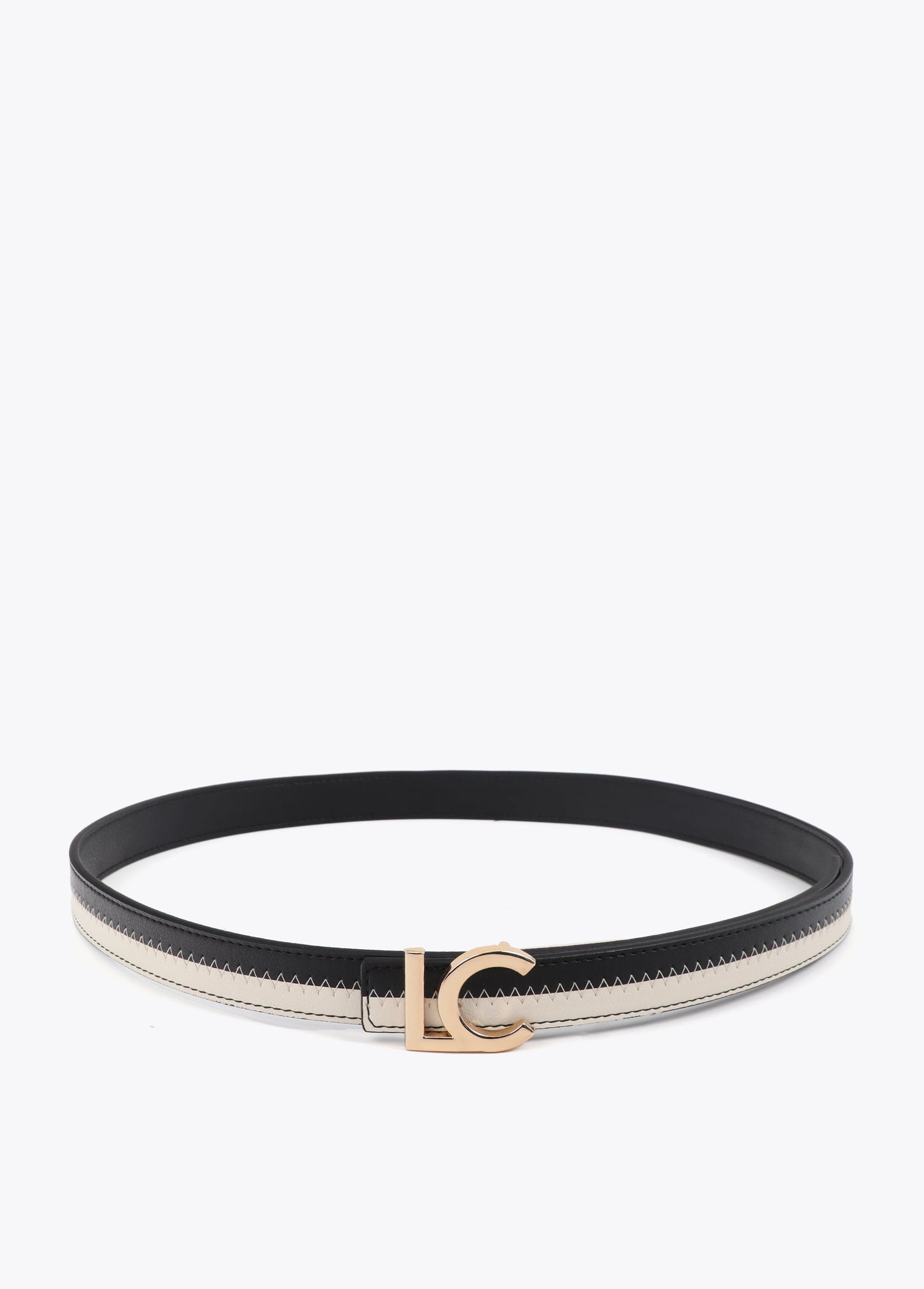 Pink and Fuchsia Bicolor Belt with LC Logo Buckle