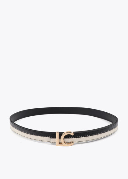 Pink and Fuchsia Bicolor Belt with LC Logo Buckle