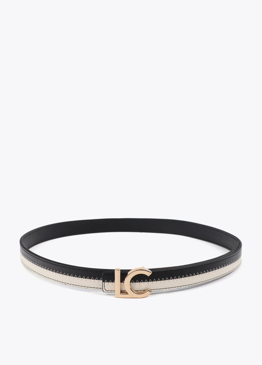 Pink and Fuchsia Bicolor Belt with LC Logo Buckle