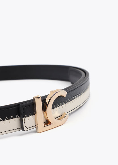 Pink and Fuchsia Bicolor Belt with LC Logo Buckle