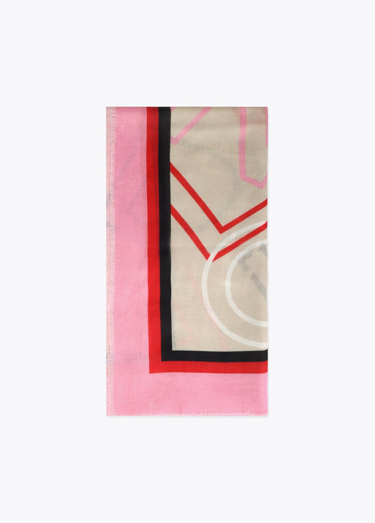 Logo letter print scarf