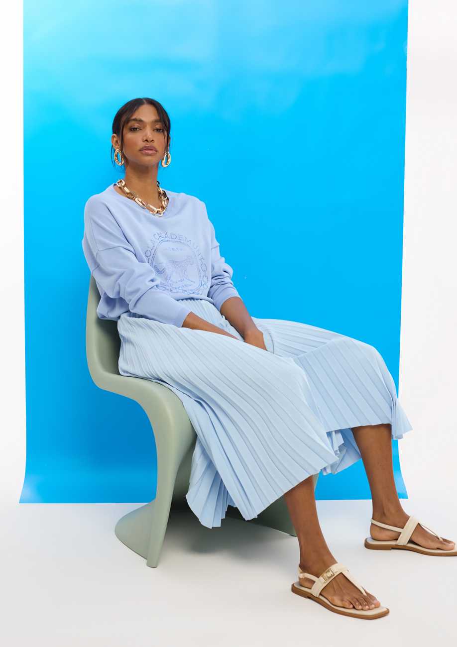 Asymmetrical Pleated Skirt