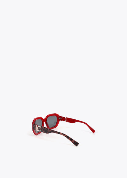 Bicolor Rectangular Sunglasses