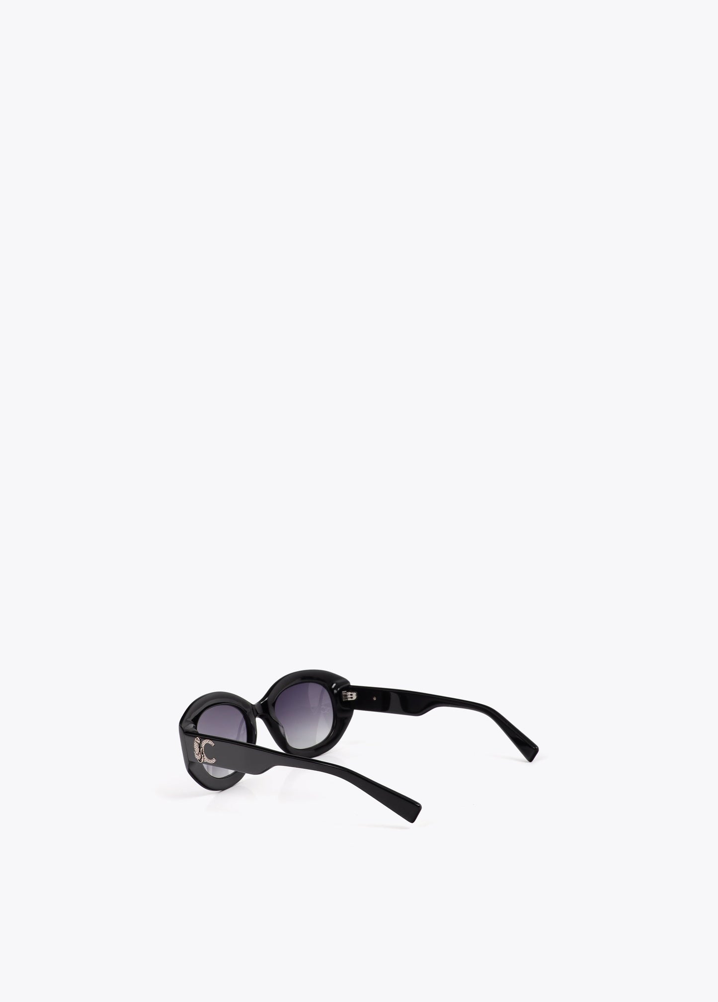 Round-Shaped Sunglasses with Leopard Logo