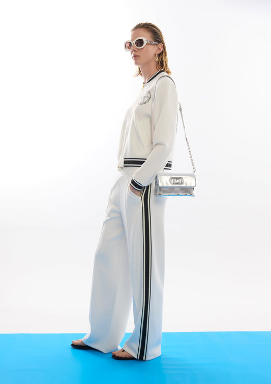 Bomber Scuba with Ribbon Detail and Back Print