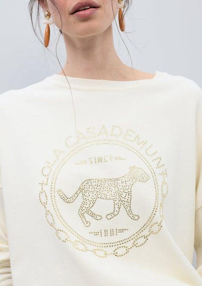 Sweater with Rhinestones