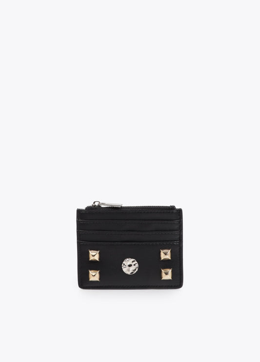 Card Holder with Gold and Silver Studs