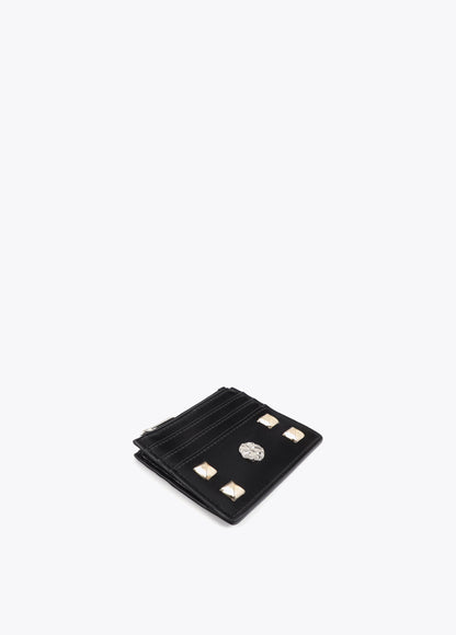 Card Holder with Gold and Silver Studs