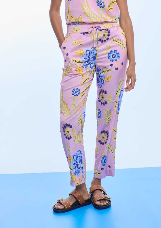 Satin Floral Jogger