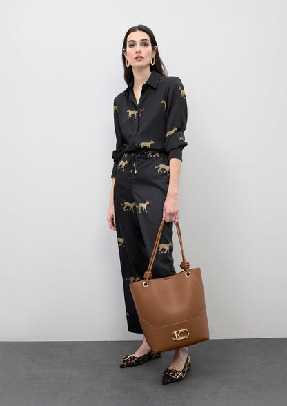 Satin Leopard Print Shirt