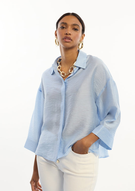 Oversized Linen Short Sleeve Shirt