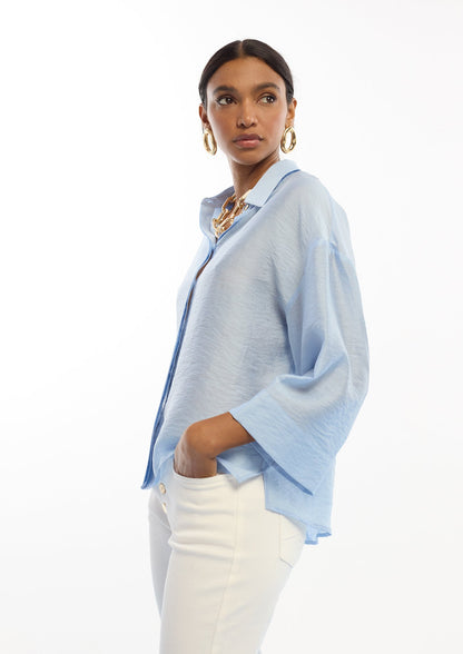 Oversized Linen Short Sleeve Shirt