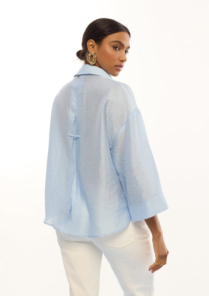 Oversized Linen Short Sleeve Shirt