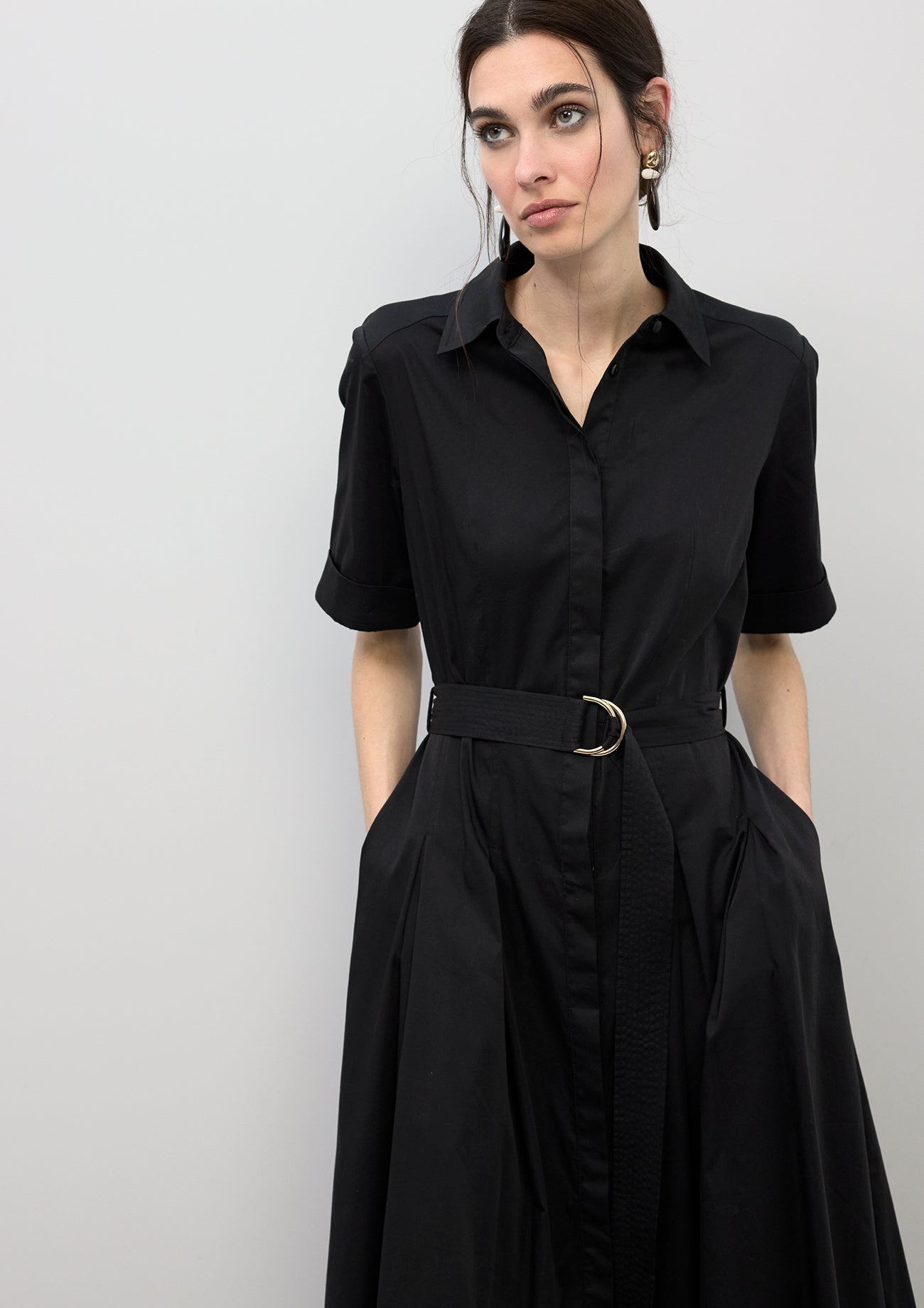 Flared Midi Skirt Dress