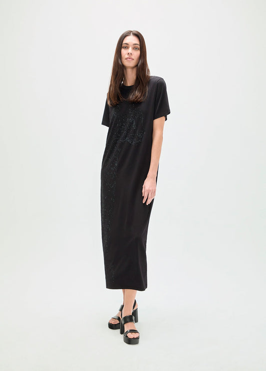 Animal Print Dress with Strass