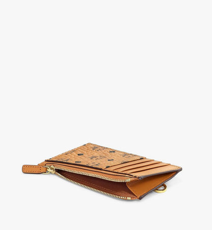 MXZAAVI08CO001-Lanyard Card Holder in Visetos Original|COGNAC