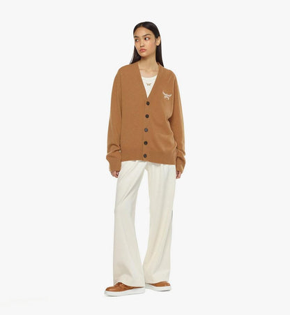 MHDESMM01CO00L-Laurel Cardigan in Wool and Recycled Cashmere|COGNAC VINTAGE