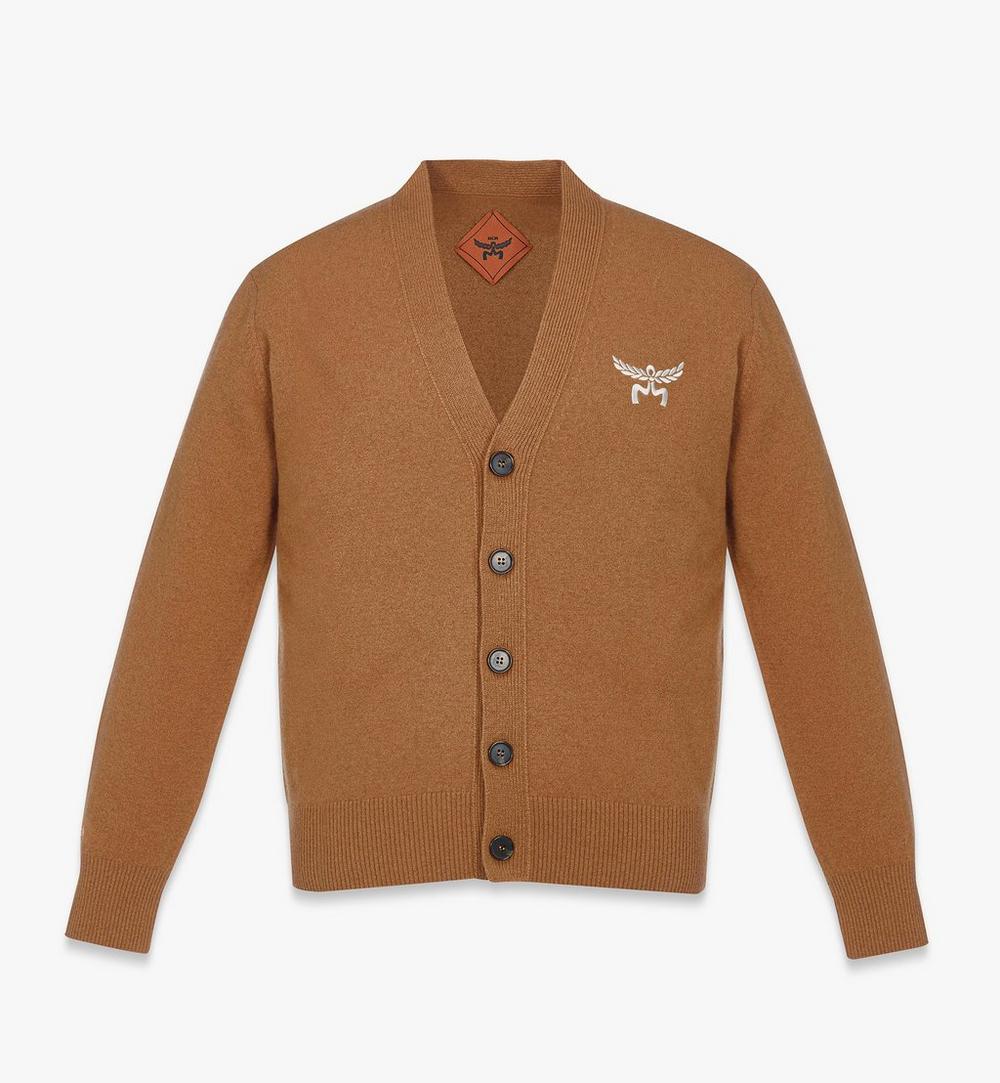 MHDESMM01CO00M-Laurel Cardigan in Wool and Recycled Cashmere|COGNAC