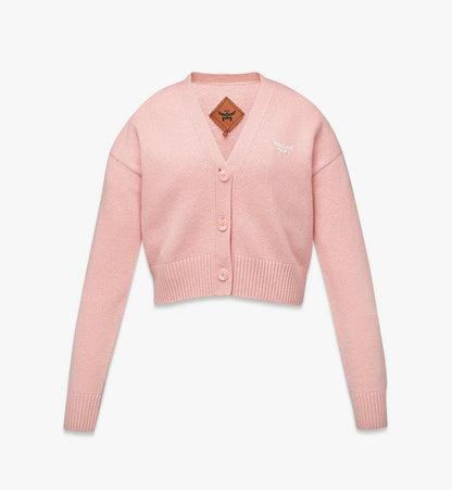 MFDFSMM01Q200L-Laurel Cropped Cardigan in Wool and Recycled Cashmere|BLUSH PINK