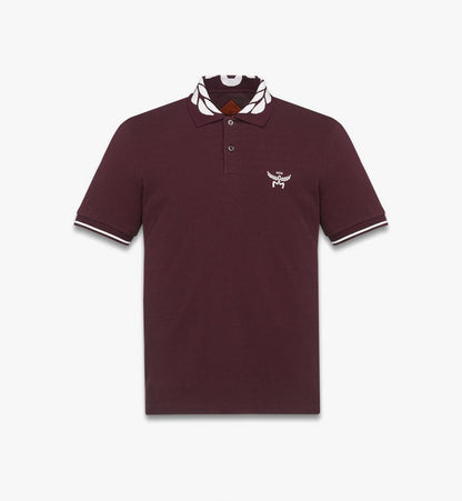 MHTGSMM06XJ00L-Laurel Logo PiquÃ© Polo in Organic Cotton|