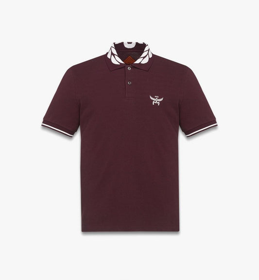 MHTGSMM06XJ00L-Laurel Logo PiquÃ© Polo in Organic Cotton|