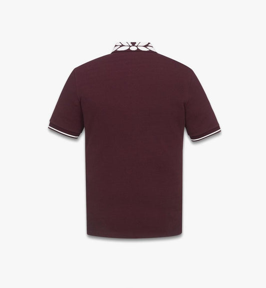 MHTGSMM06XJ00M-Laurel Logo PiquÃ© Polo in Organic Cotton|