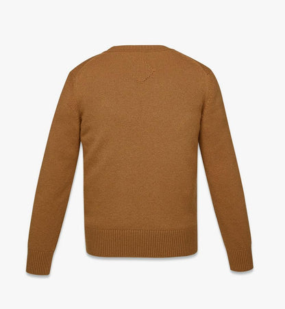 MHEESMM01CO00M-Laurel Sweater in Wool and Recycled Cashmere|COGNAC
