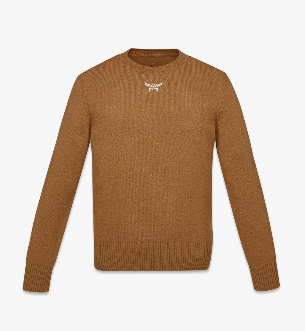 MHEESMM01CO00L-Laurel Sweater in Wool and Recycled Cashmere|COGNAC