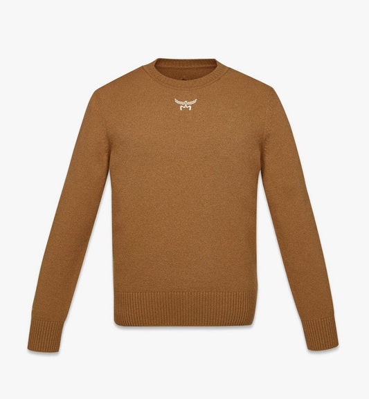 MHEESMM01CO00L-Laurel Sweater in Wool and Recycled Cashmere|COGNAC