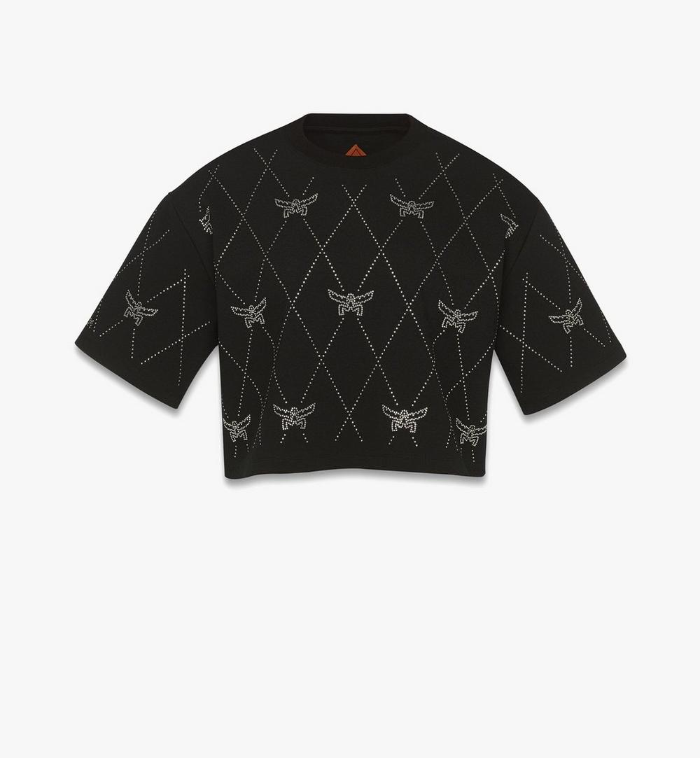 MFTFSMM09BK00L-Lauretos Crystal Ponte T-Shirt|BLACK