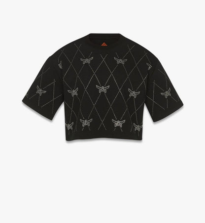 MFTFSMM09BK00L-Lauretos Crystal Ponte T-Shirt|BLACK