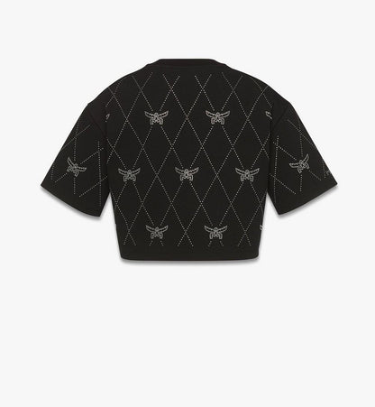 MFTFSMM09BK00M-Lauretos Crystal Ponte T-Shirt|BLACK