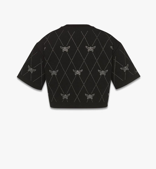 MFTFSMM09BK00M-Lauretos Crystal Ponte T-Shirt|BLACK