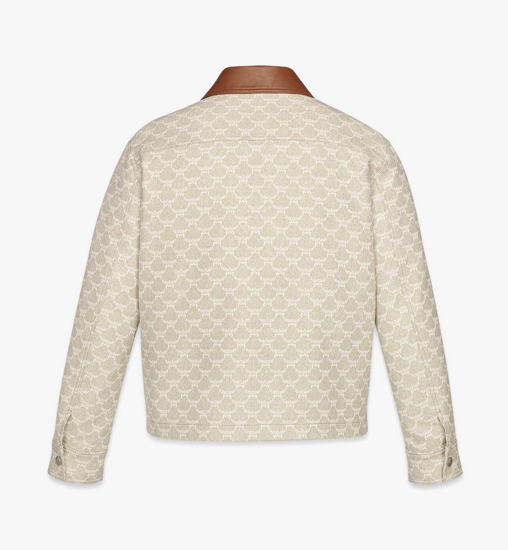 MHJFSMM06I9050-Lauretos Jacket in Denim Jacquard|OATMEAL