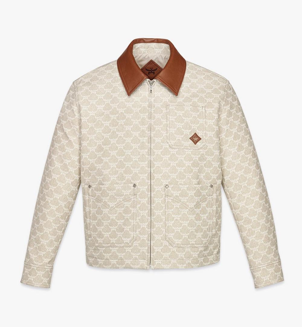 MHJFSMM06I9048-Lauretos Jacket in Denim Jacquard|OATMEAL