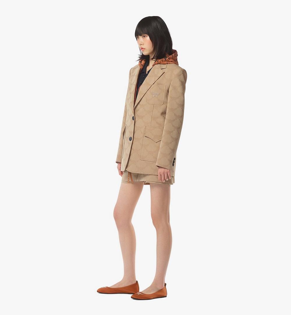 MFJFSMM01IG038-Lauretos Wool Jacquard Jacket|BEIGE
