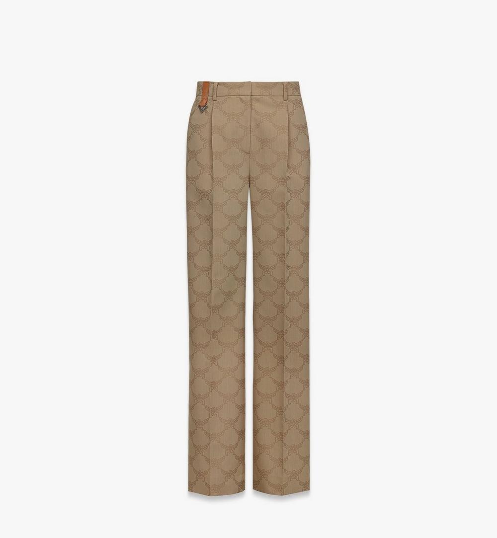 MFPFSMM01IG038-Lauretos Wool Jacquard Pants|BEIGE