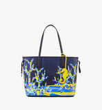 MWPFSLR01VC001-Liz Shopper in Cubic Coral Visetos|NAVY BLAZER