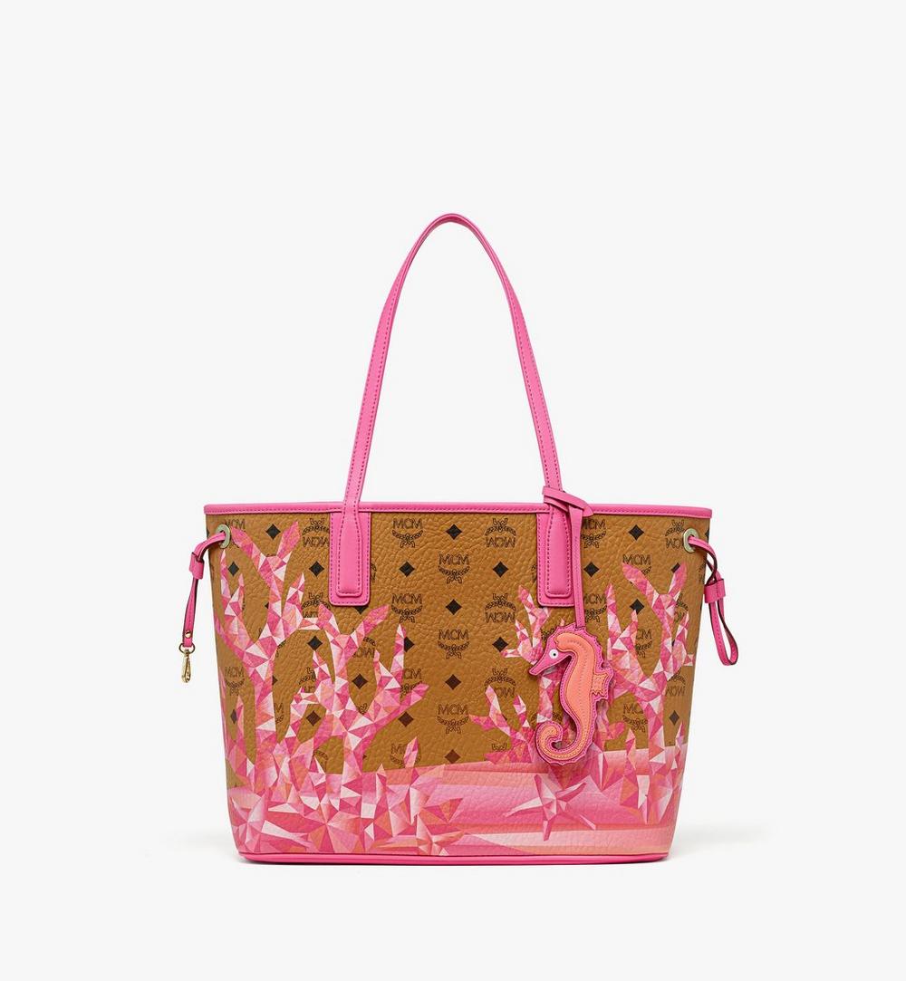 MWPFSLR05Q1001-Liz Shopper in Cubic Coral Visetos|SANGRIA SUNSET