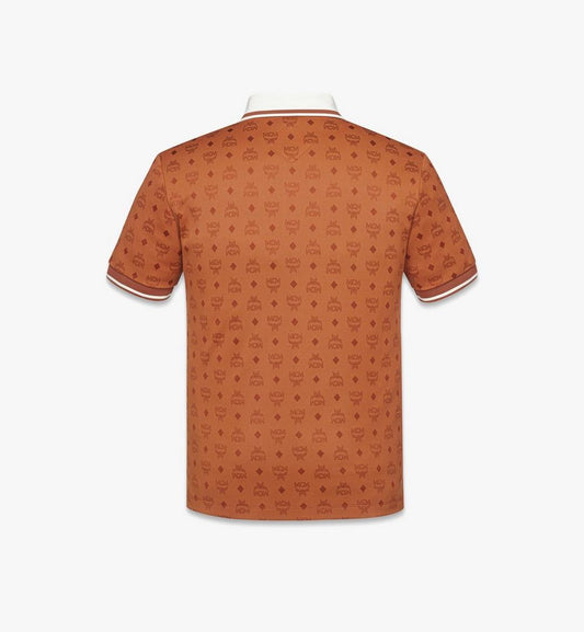 MHTFAMM01CO00L-M MCM COL MN PIQUE JQD POLO CO, LARGE|COGNAC