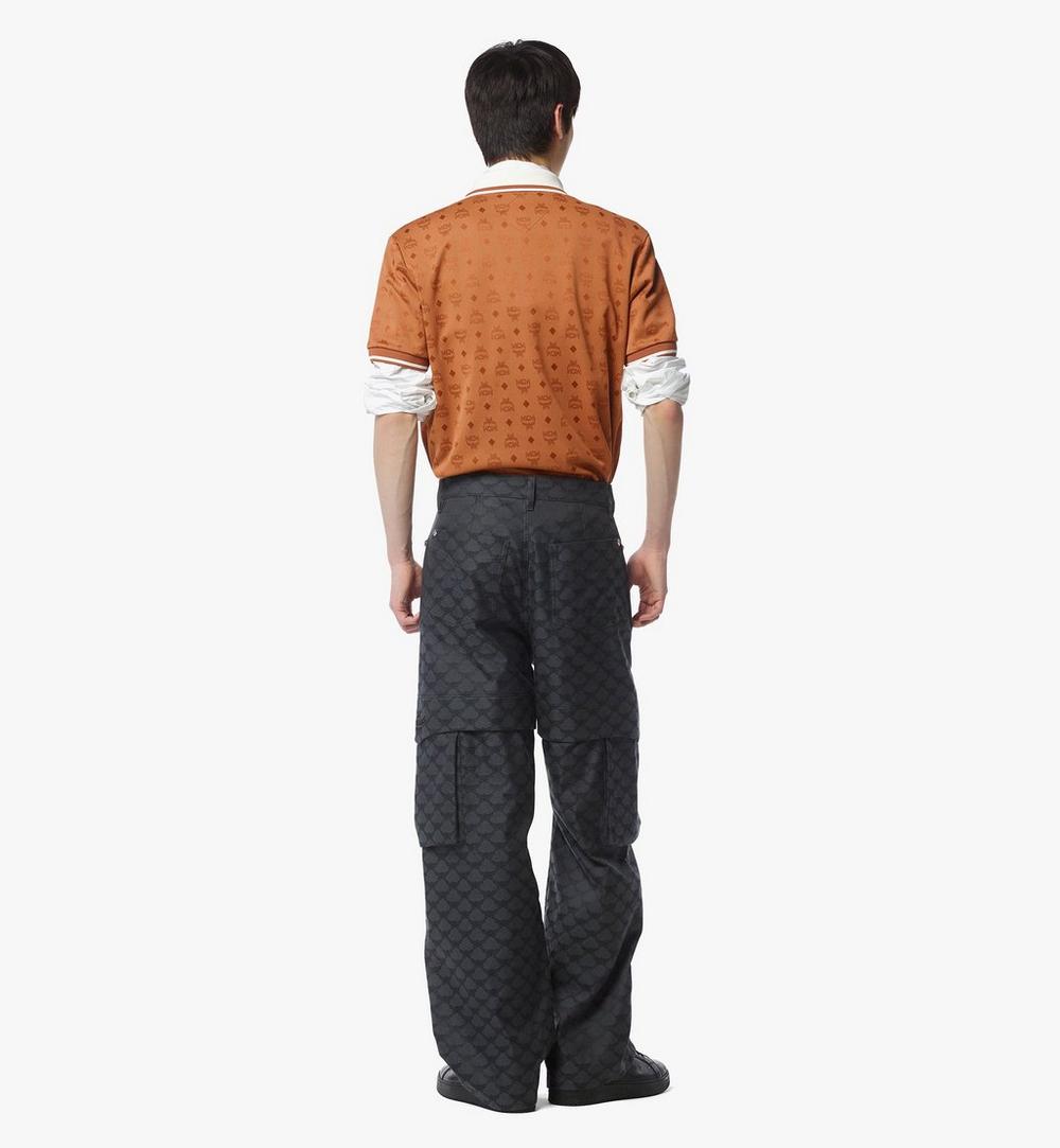 MHTFAMM01CO00L-M MCM COL MN PIQUE JQD POLO CO, LARGE|COGNAC