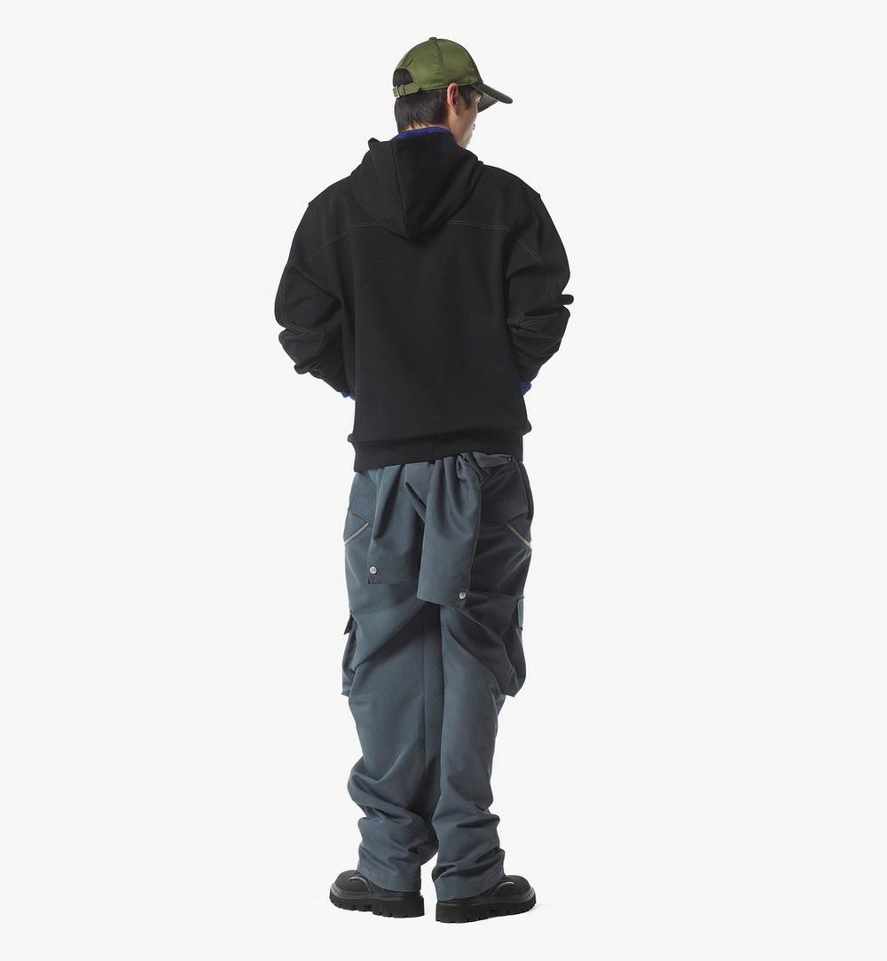 MHAFAMM01BK00L-M MCM COL PONTE HOODIE BK, LARGE|BLACK