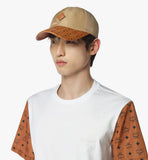 MECFAMM01IG001-MCM COL RE-NYLON LEATHER CAP I, ONE SIZE|BEIGE
